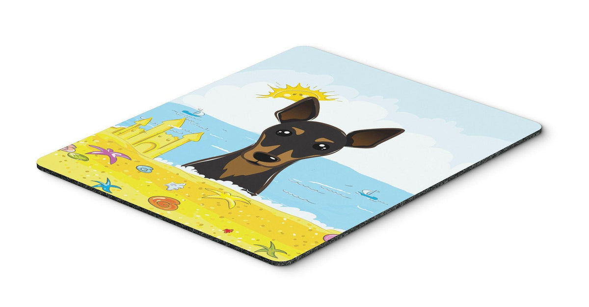 Min Pin Summer Beach Mouse Pad, Hot Pad or Trivet BB2108MP by Caroline&#39;s Treasures