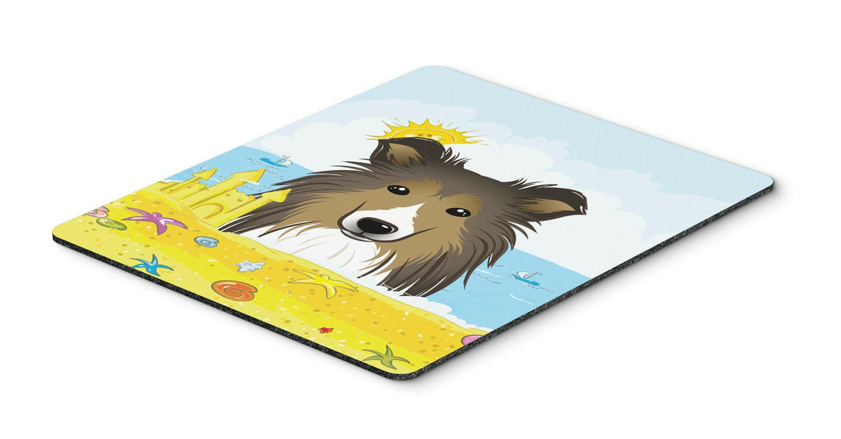 Sheltie Summer Beach Mouse Pad, Hot Pad or Trivet BB2110MP by Caroline&#39;s Treasures