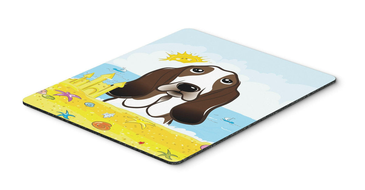 Basset Hound Summer Beach Mouse Pad, Hot Pad or Trivet BB2111MP by Caroline&#39;s Treasures