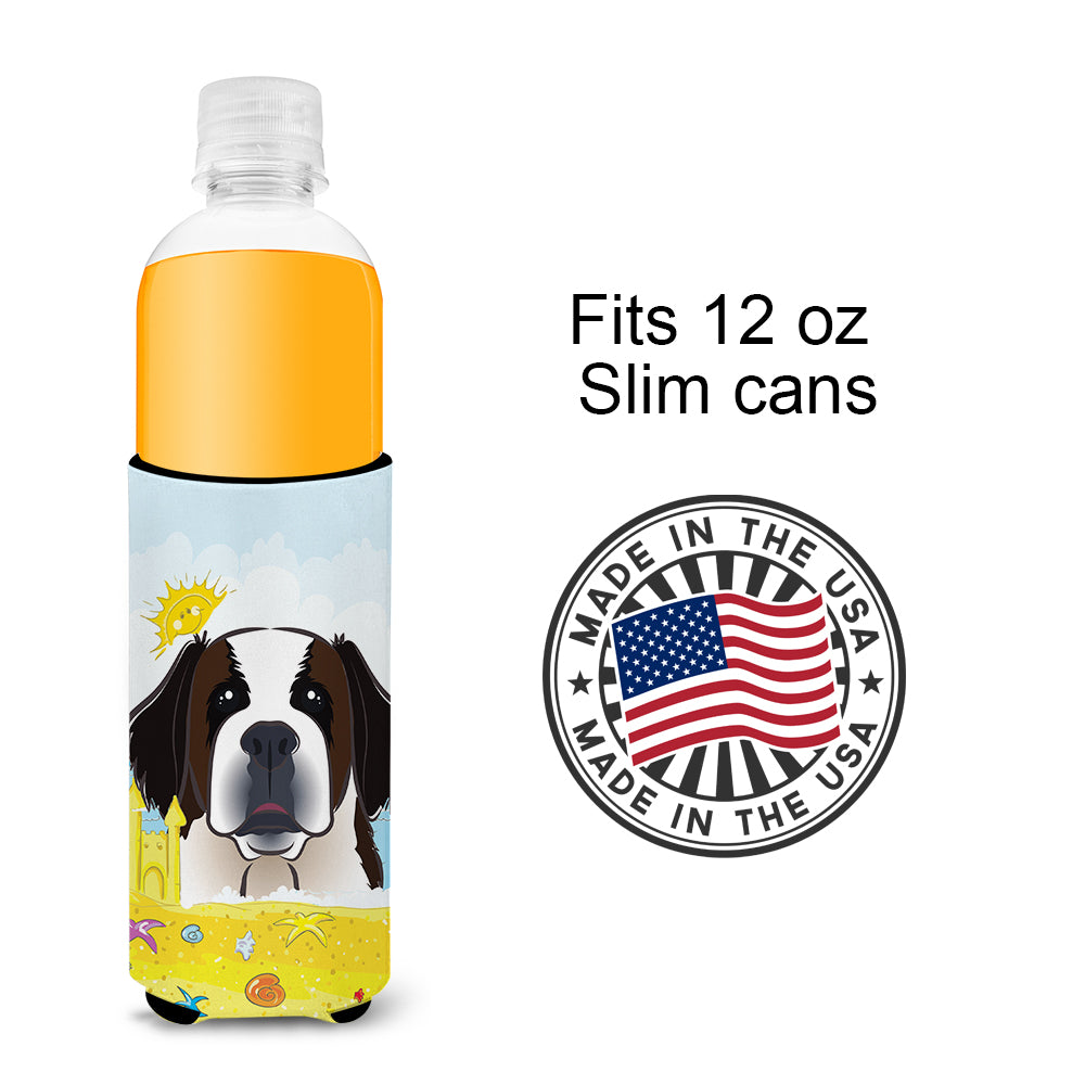 Saint Bernard Summer Beach  Ultra Beverage Insulator for slim cans BB2114MUK