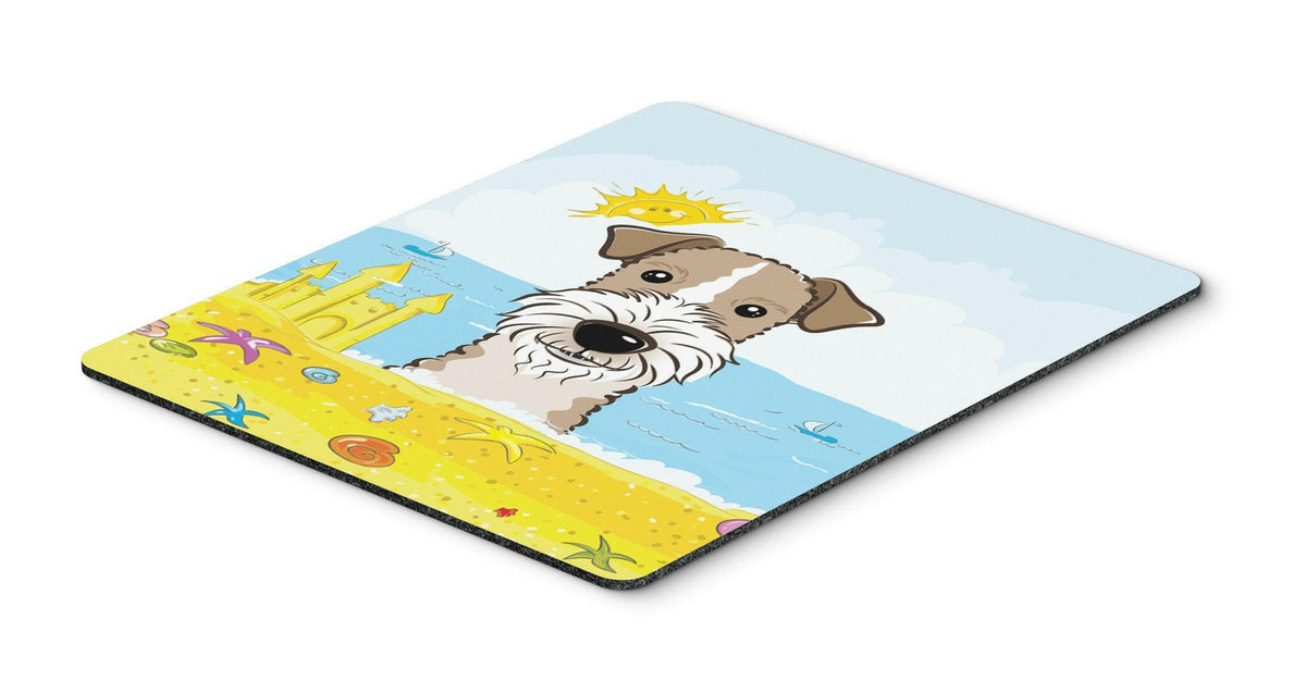 Wire Haired Fox Terrier Summer Beach Mouse Pad, Hot Pad or Trivet BB2115MP by Caroline&#39;s Treasures