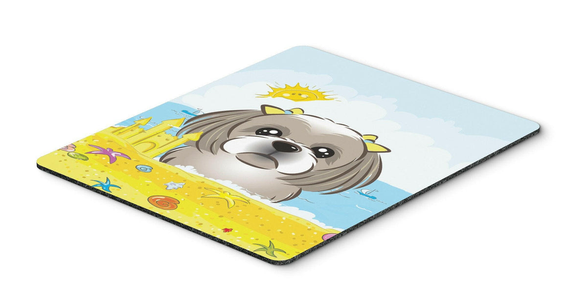 Gray Silver Shih Tzu Summer Beach Mouse Pad, Hot Pad or Trivet BB2118MP by Caroline&#39;s Treasures