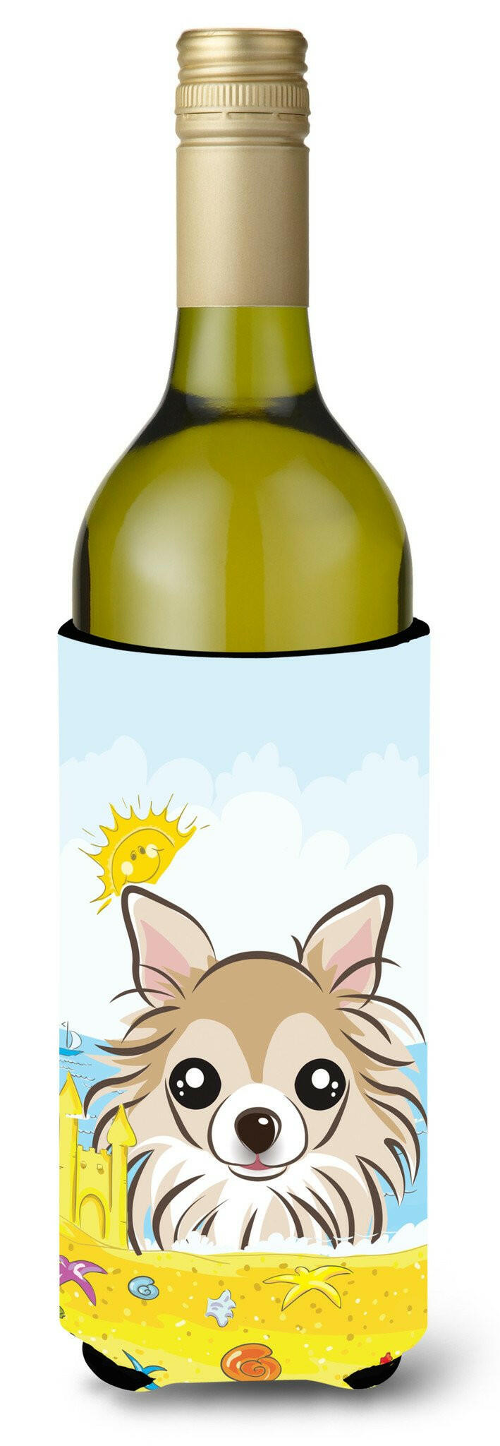 Chihuahua Summer Beach Wine Bottle Beverage Insulator Hugger BB2119LITERK by Caroline&#39;s Treasures