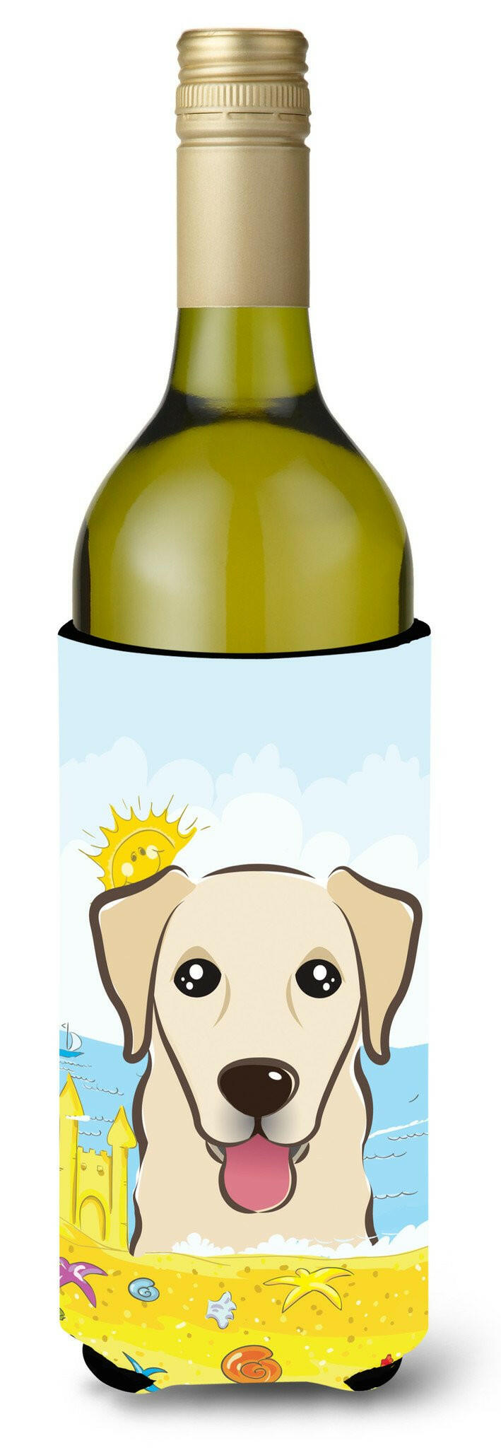 Golden Retriever Summer Beach Wine Bottle Beverage Insulator Hugger BB2120LITERK by Caroline&#39;s Treasures