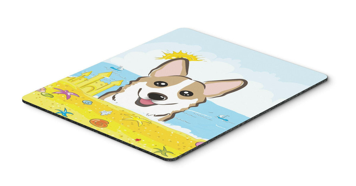 Sable Corgi Summer Beach Mouse Pad, Hot Pad or Trivet BB2121MP by Caroline&#39;s Treasures