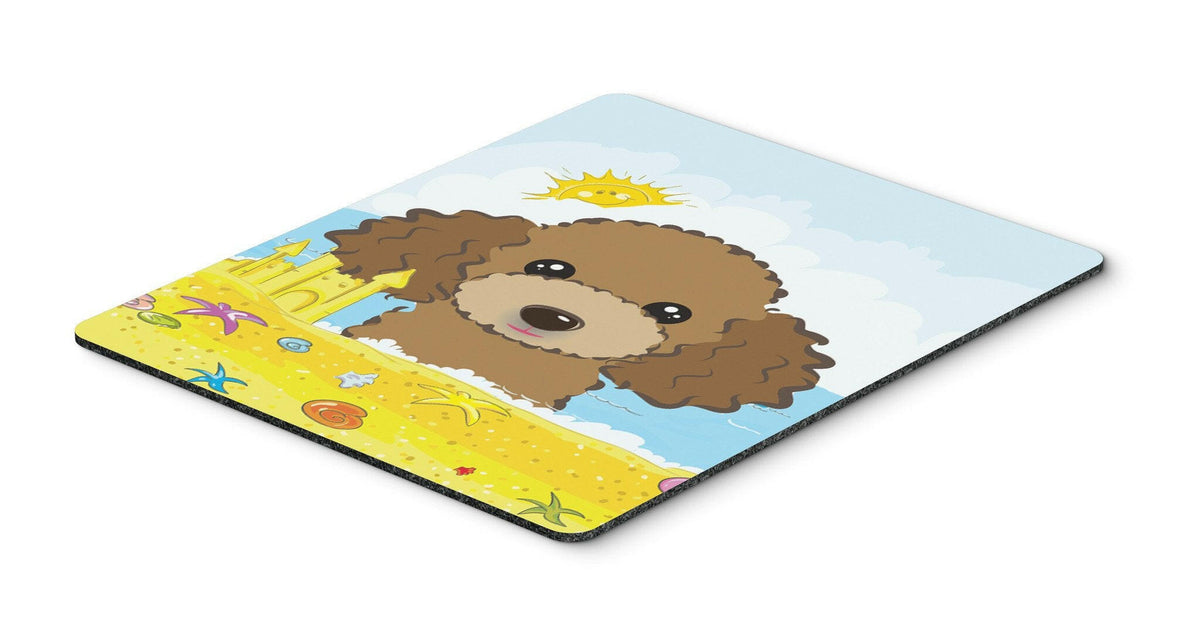 Chocolate Brown Poodle Summer Beach Mouse Pad, Hot Pad or Trivet BB2124MP by Caroline&#39;s Treasures