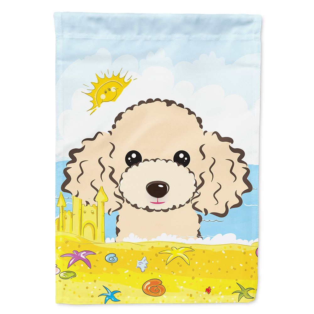 Buff Poodle Summer Beach Flag Canvas House Size BB2126CHF