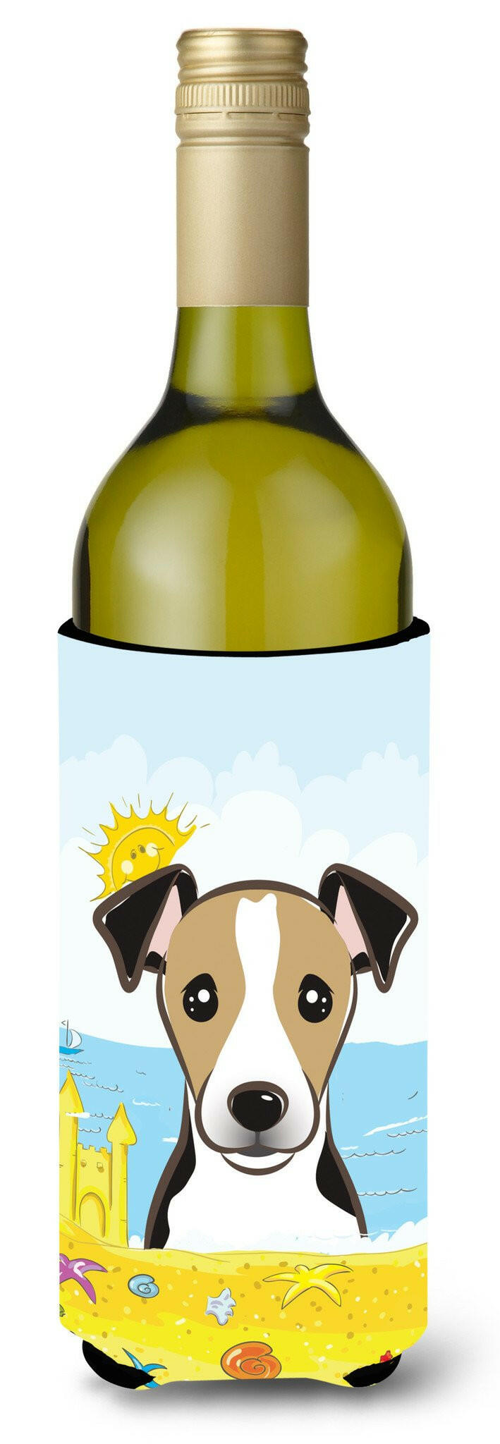 Jack Russell Terrier Summer Beach Wine Bottle Beverage Insulator Hugger BB2129LITERK by Caroline&#39;s Treasures