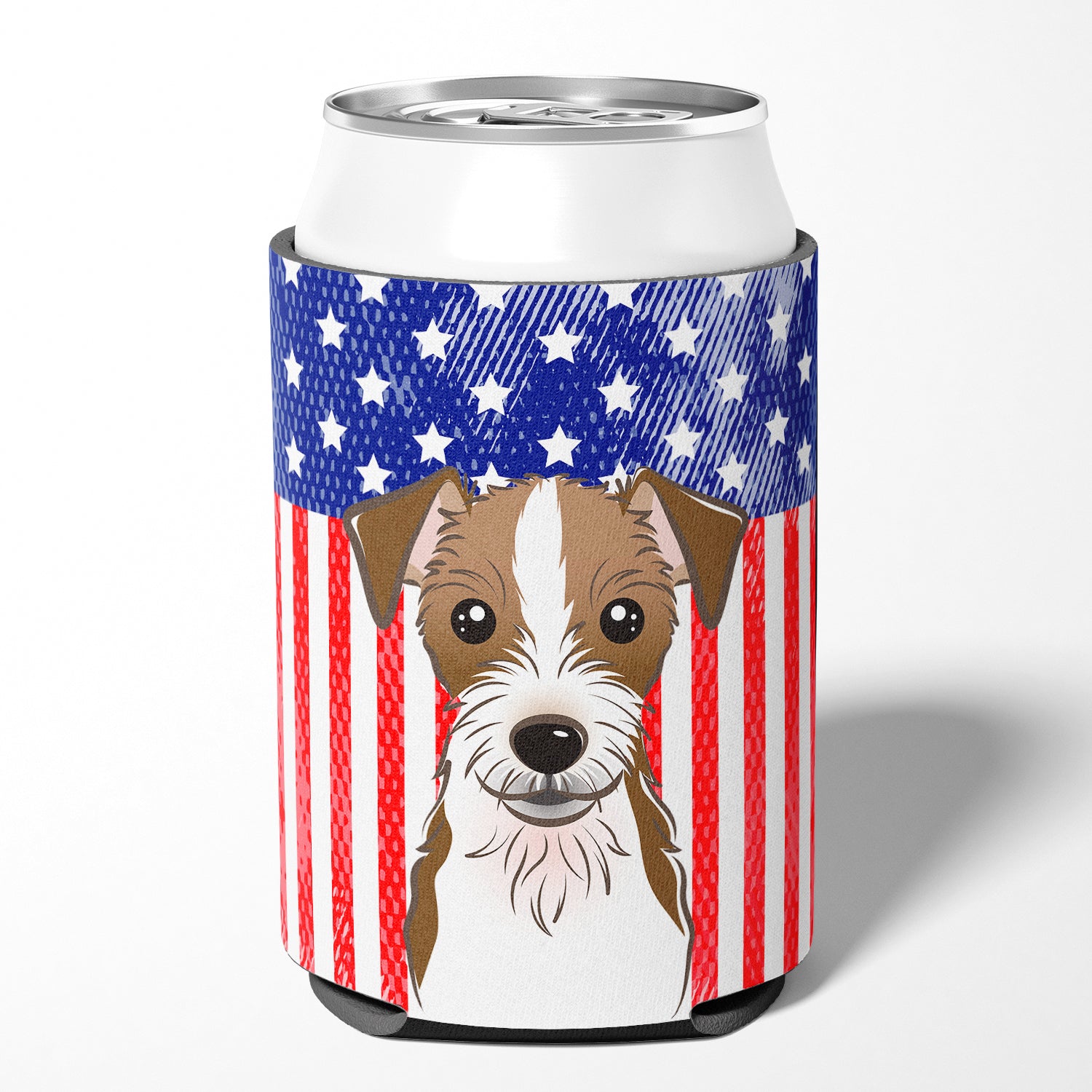 Drapeau américain et Jack Russell Terrier Can ou Bottle Hugger BB2132CC