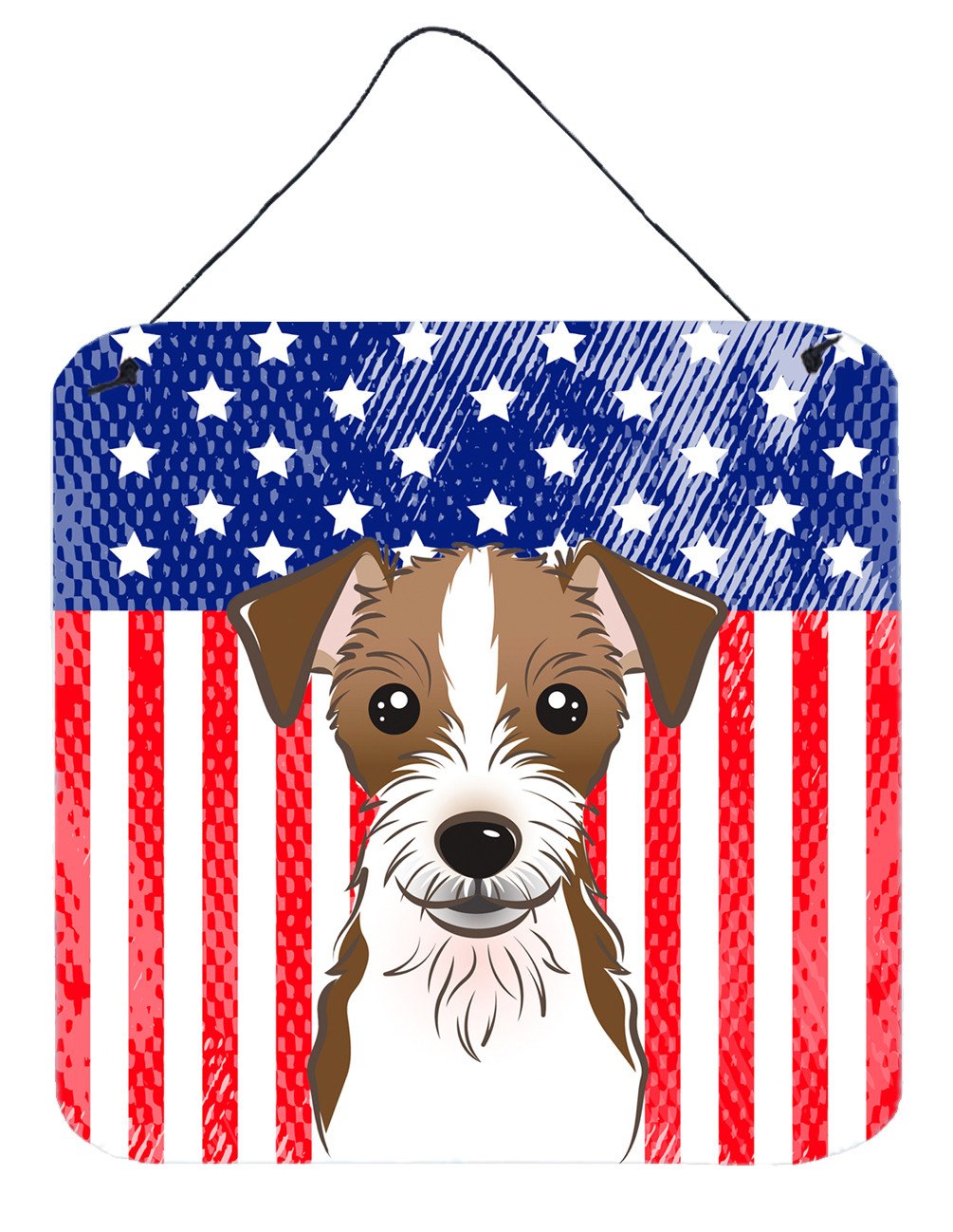 American Flag and Jack Russell Terrier Wall or Door Hanging Prints BB2132DS66 by Caroline's Treasures