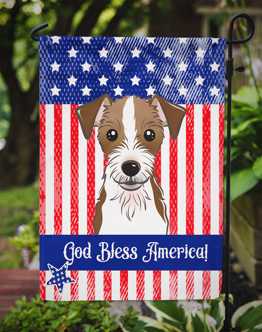 Jack Russell Terrier Flag Garden Size BB2132GF.