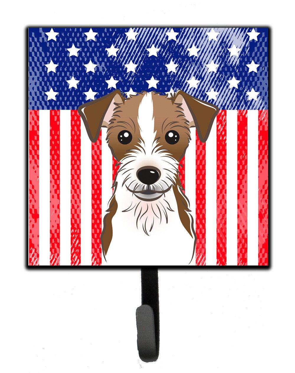 American Flag and Jack Russell Terrier Leash or Key Holder BB2132SH4 by Caroline&#39;s Treasures