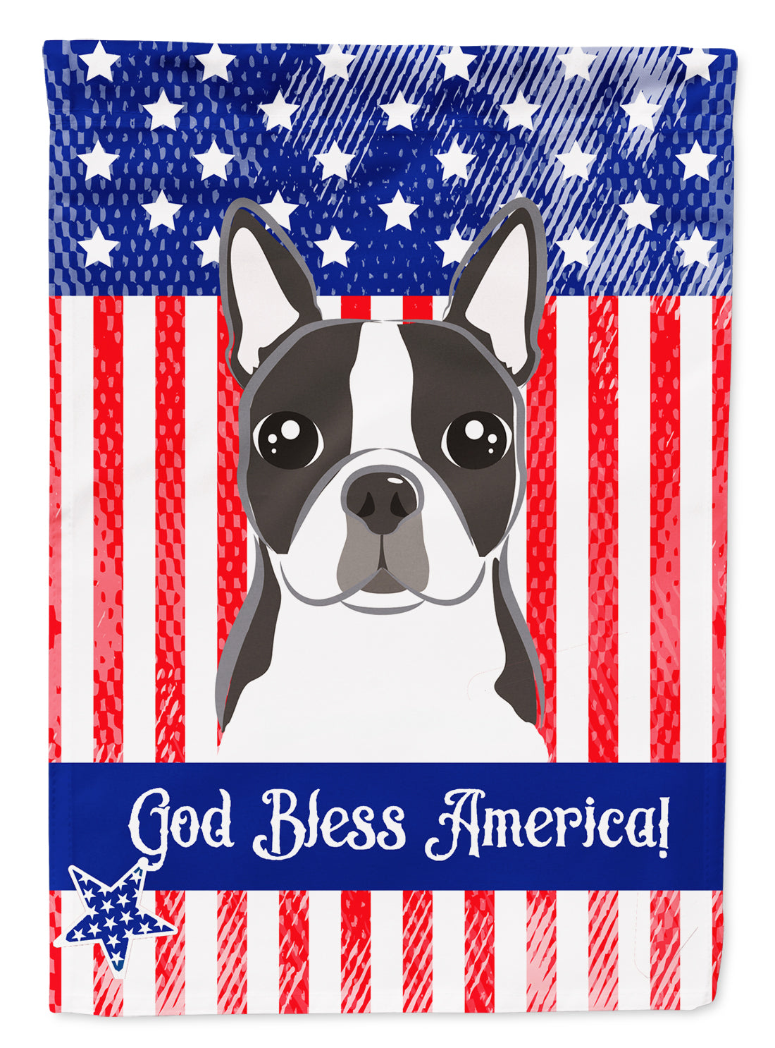 Boston Terrier Flag Canvas House Size BB2133CHF  the-store.com.
