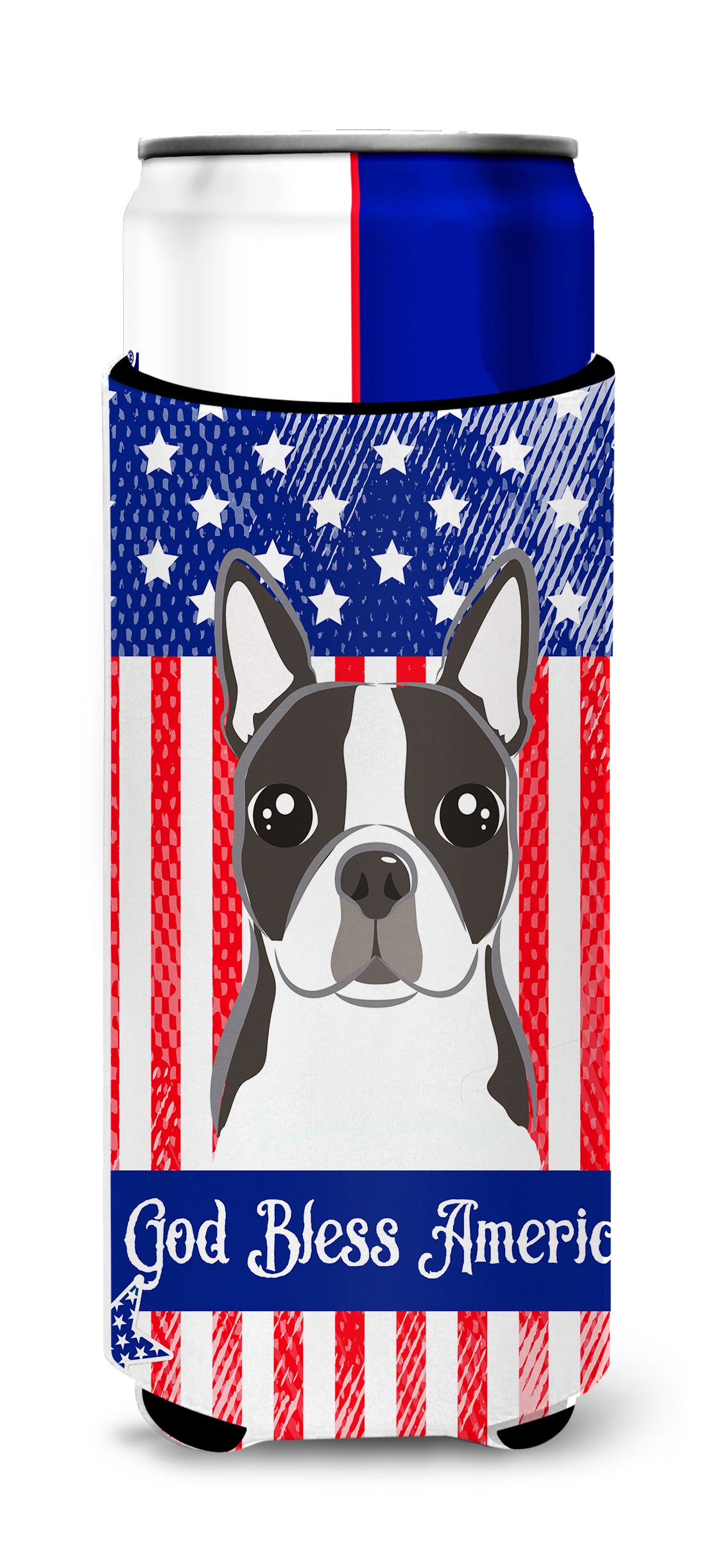 Boston Terrier  Ultra Beverage Insulator for slim cans BB2133MUK  the-store.com.