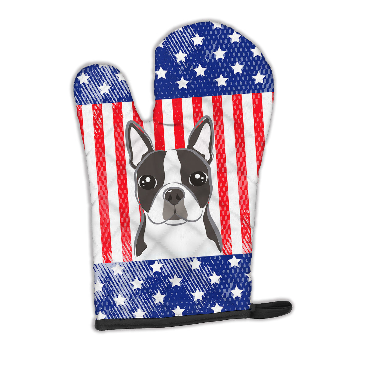 American Flag and Boston Terrier Oven Mitt BB2133OVMT  the-store.com.