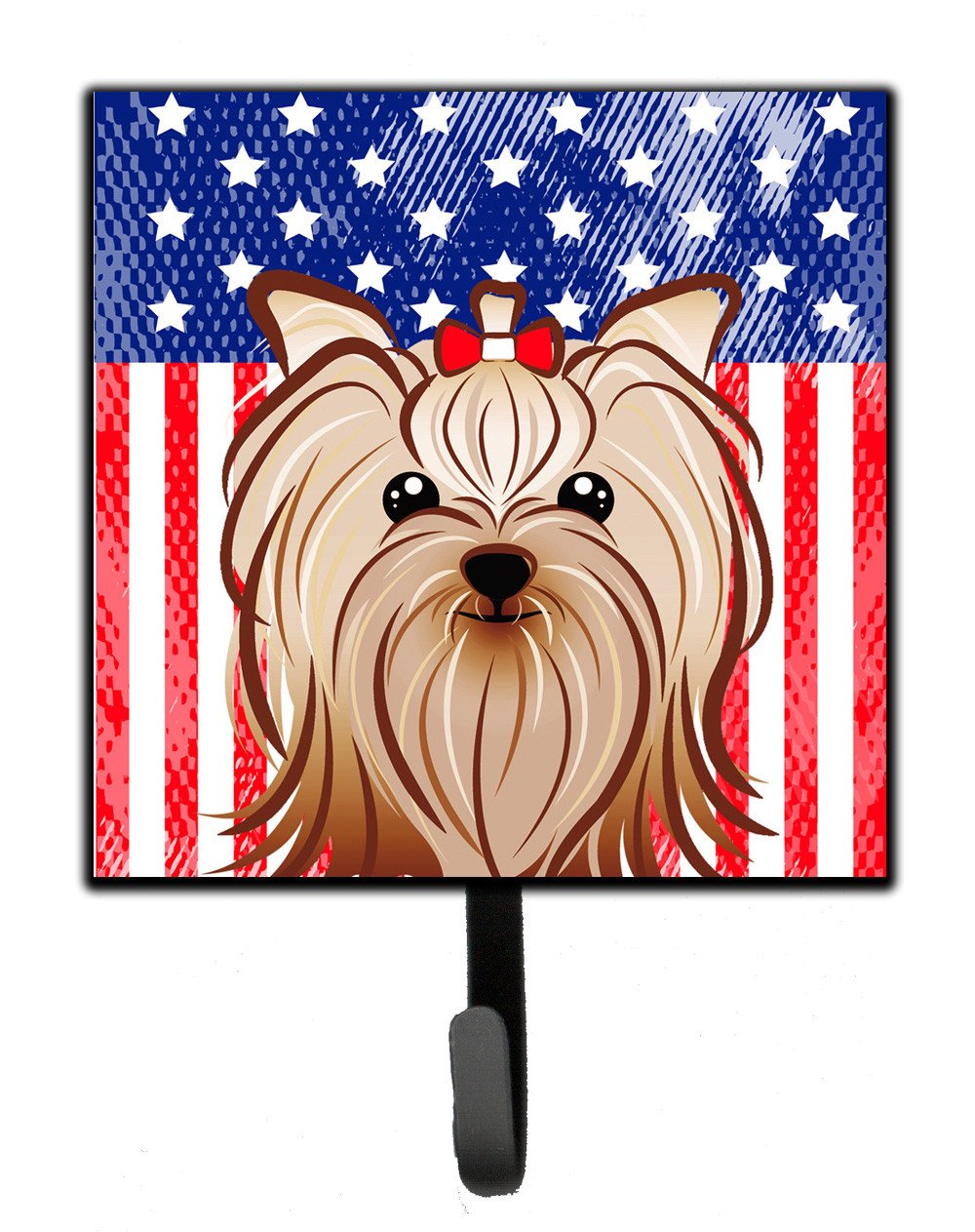 American Flag and Yorkie Yorkishire Terrier Leash or Key Holder BB2134SH4 by Caroline&#39;s Treasures