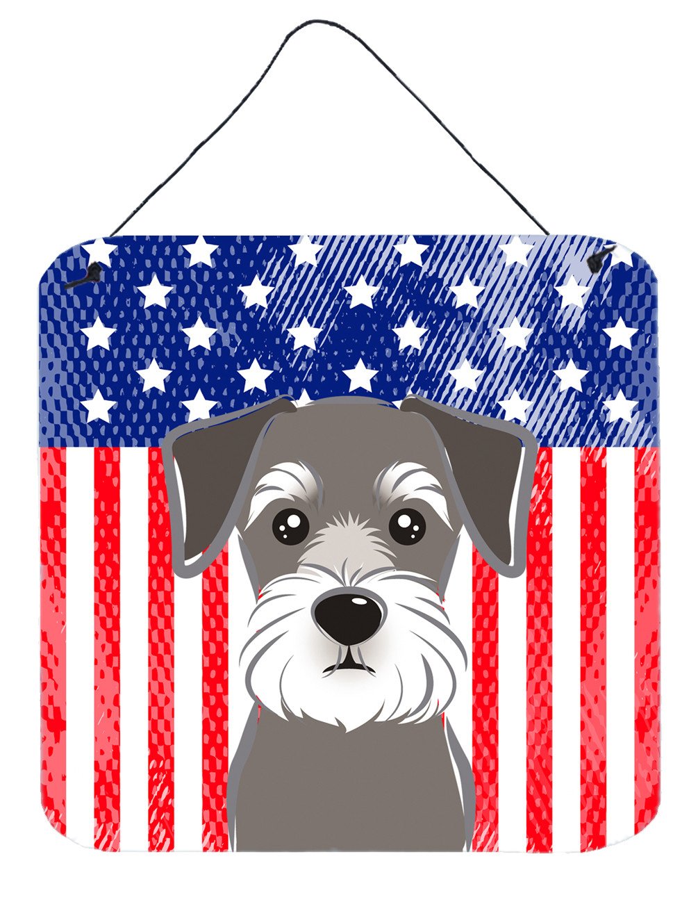 American Flag and Schnauzer Wall or Door Hanging Prints BB2136DS66 by Caroline&#39;s Treasures