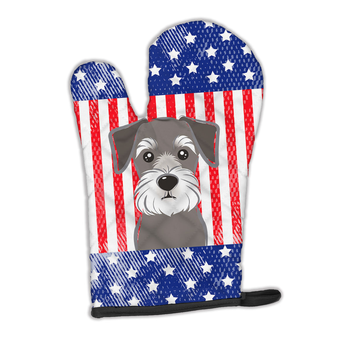 American Flag and Schnauzer Oven Mitt BB2136OVMT  the-store.com.