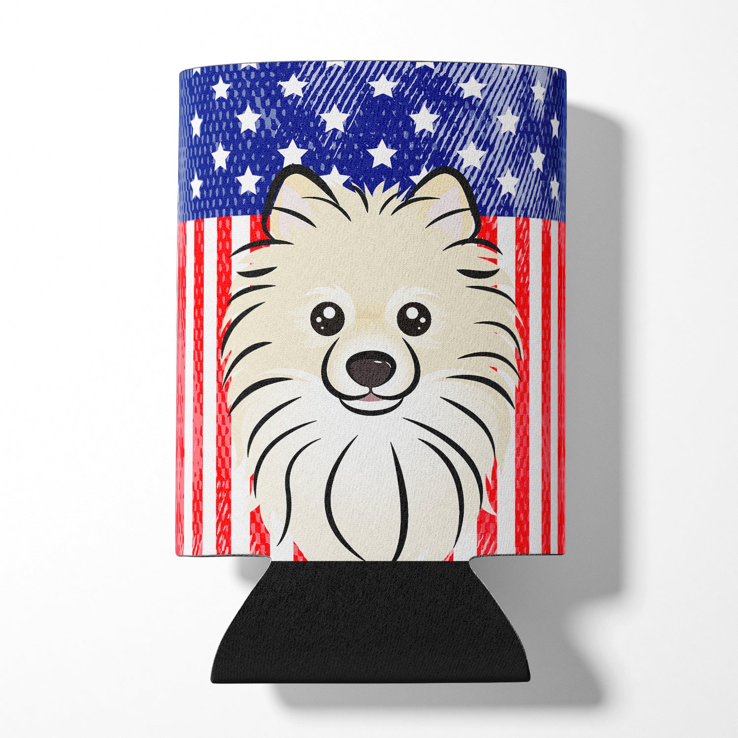 American Flag and Pomeranian Can or Bottle Hugger BB2137CC.