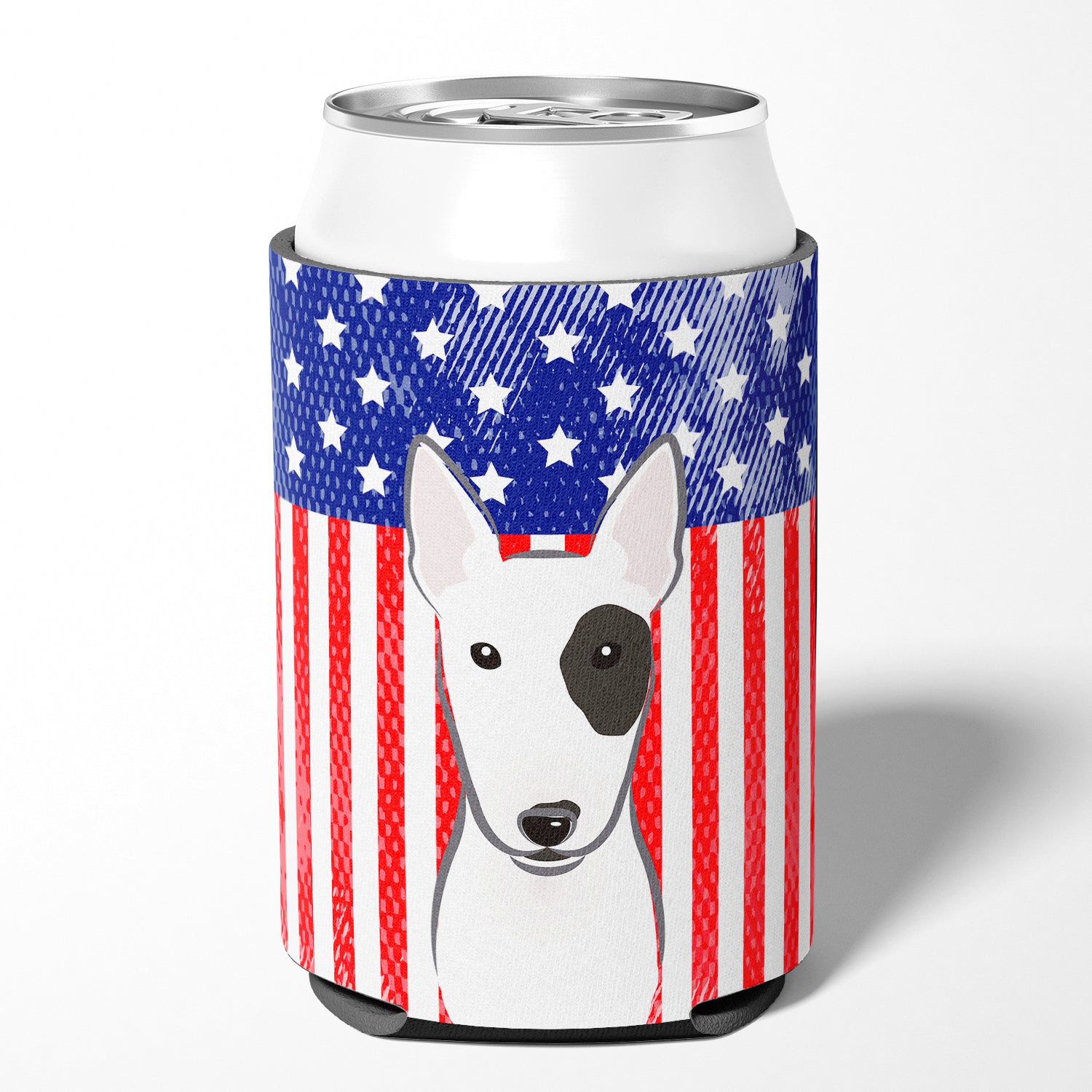 Drapeau américain et Bull Terrier Can ou Bottle Hugger BB2139CC