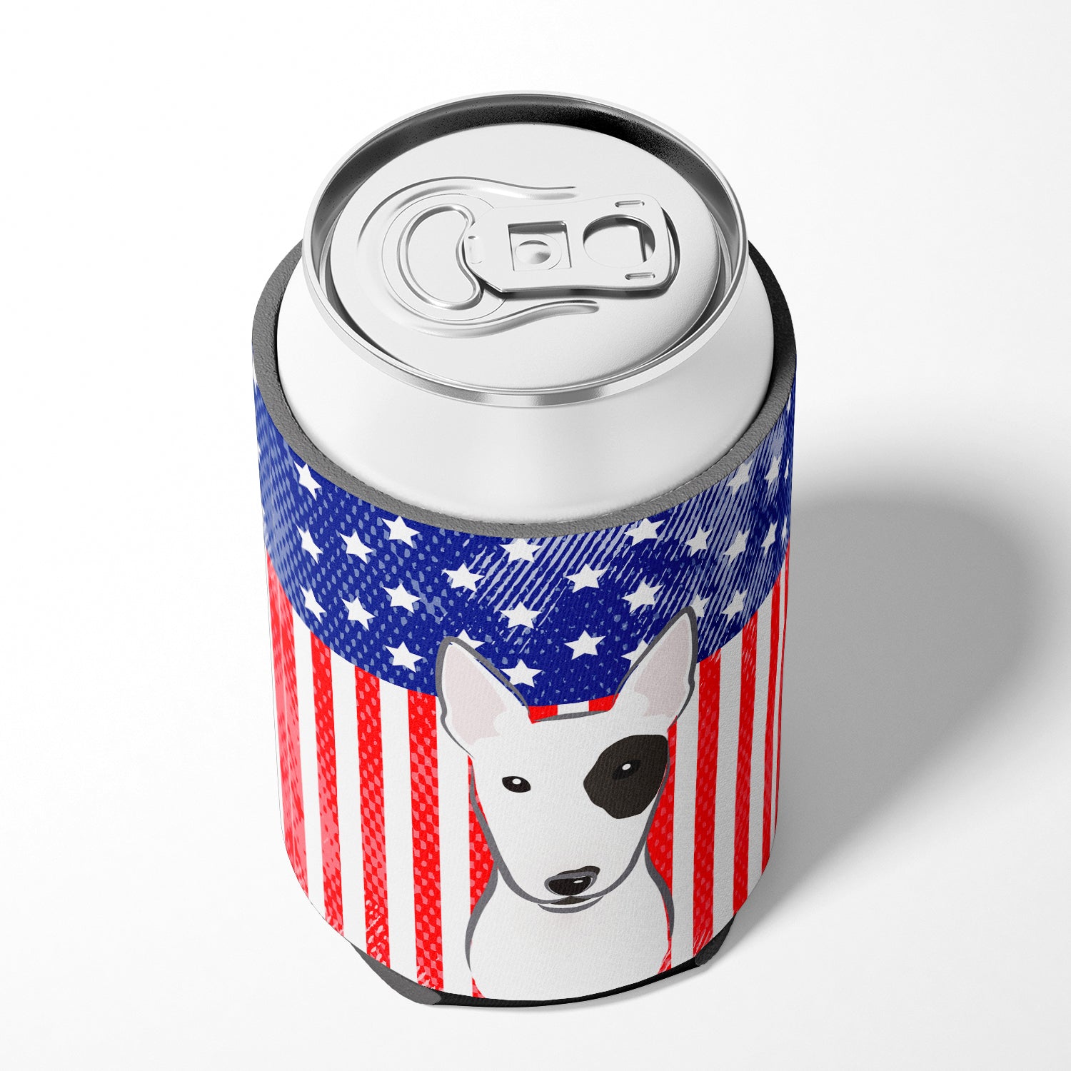 American Flag and Bull Terrier Can or Bottle Hugger BB2139CC