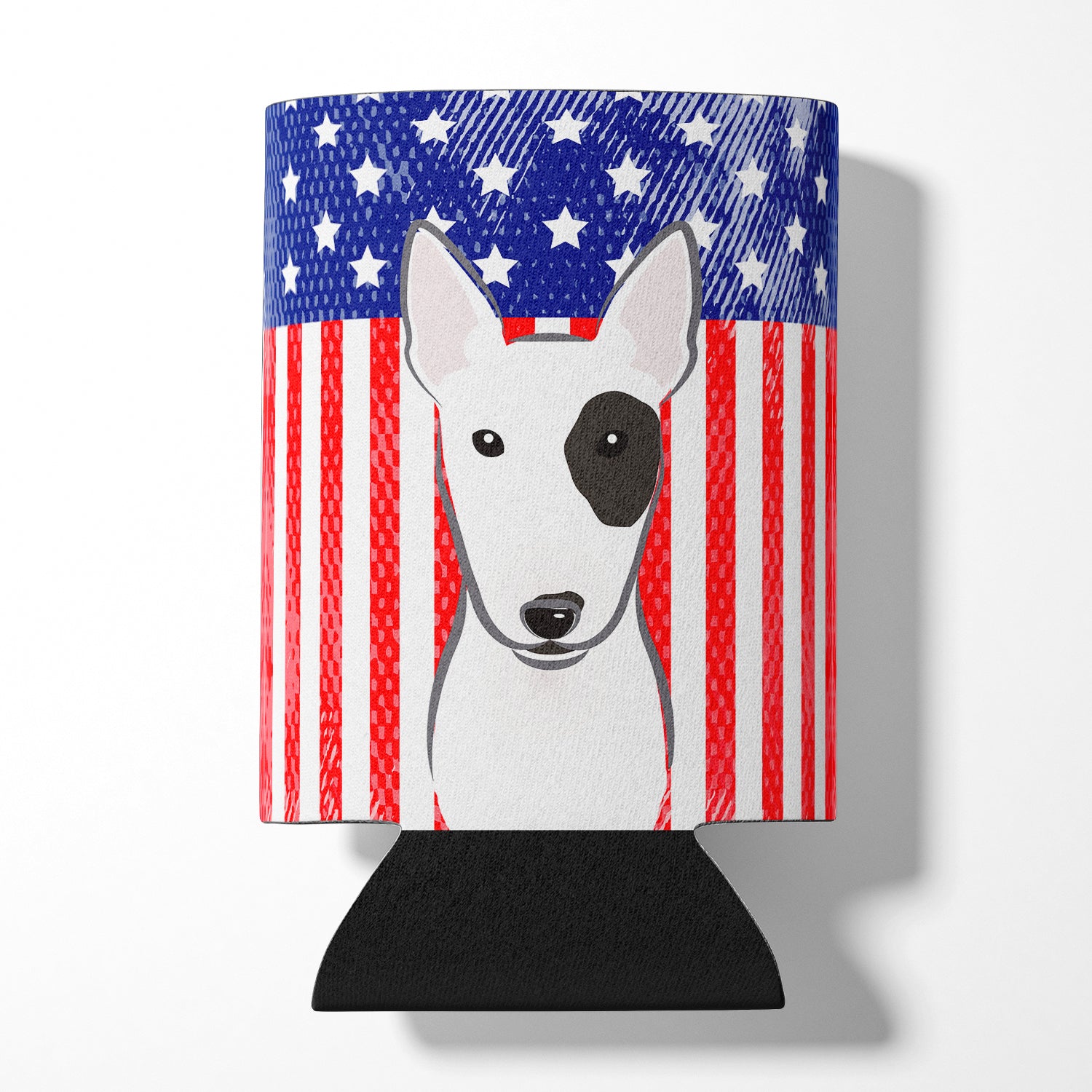 American Flag and Bull Terrier Can or Bottle Hugger BB2139CC.
