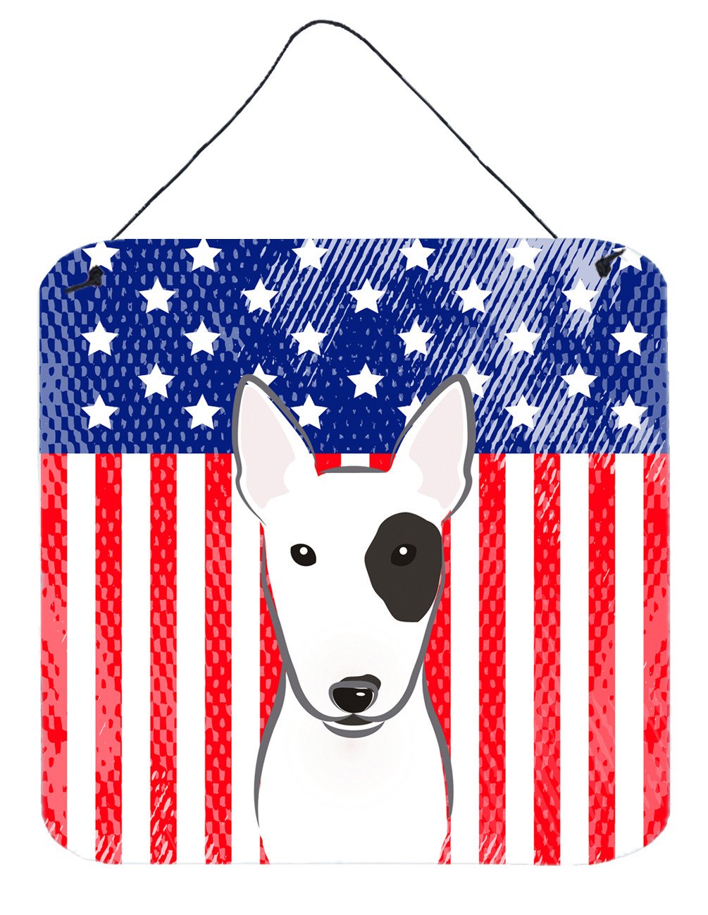 American Flag and Bull Terrier Wall or Door Hanging Prints BB2139DS66 by Caroline&#39;s Treasures