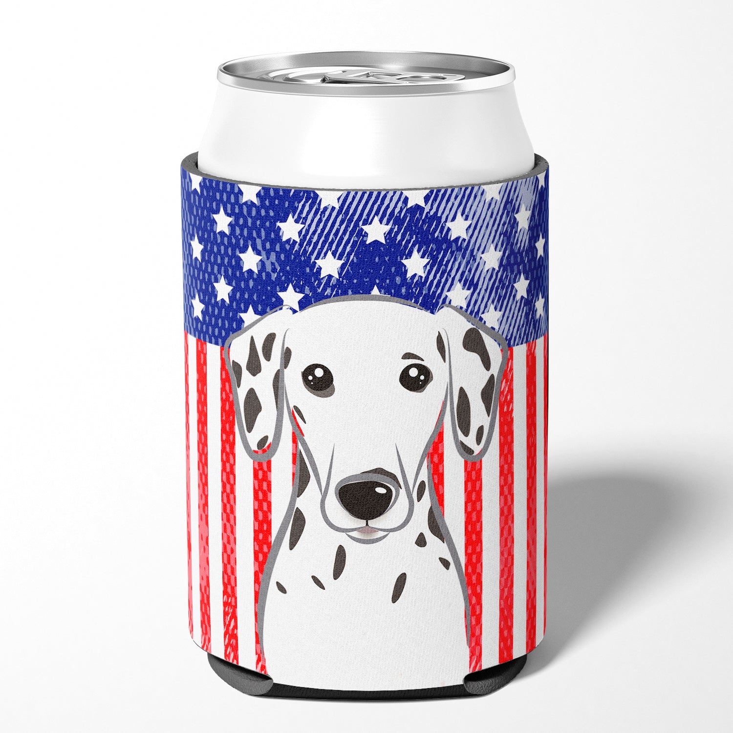 American Flag and Dalmatian Can or Bottle Hugger BB2140CC