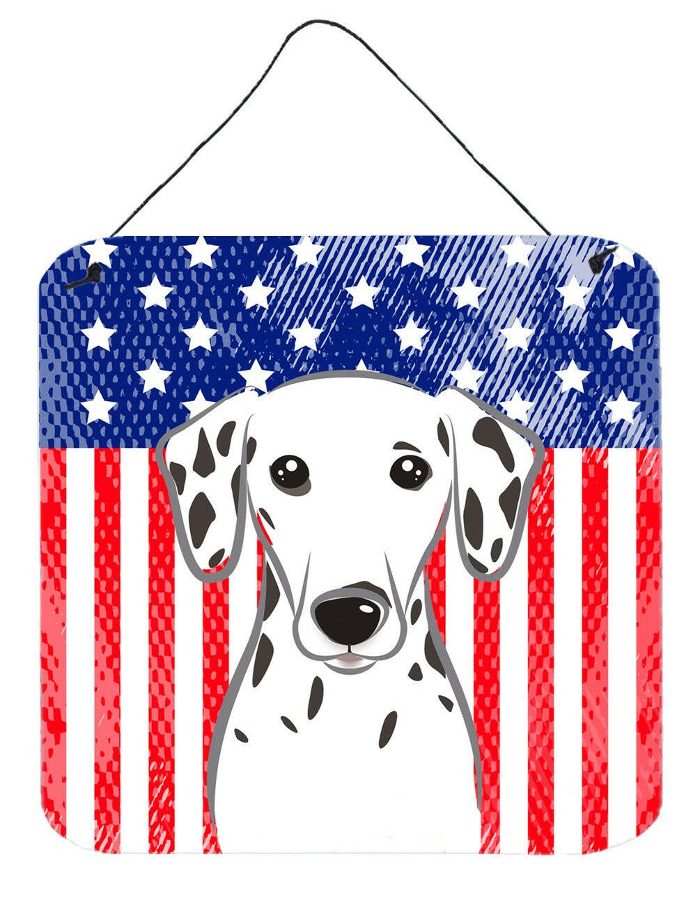 American Flag and Dalmatian Wall or Door Hanging Prints BB2140DS66 by Caroline&#39;s Treasures
