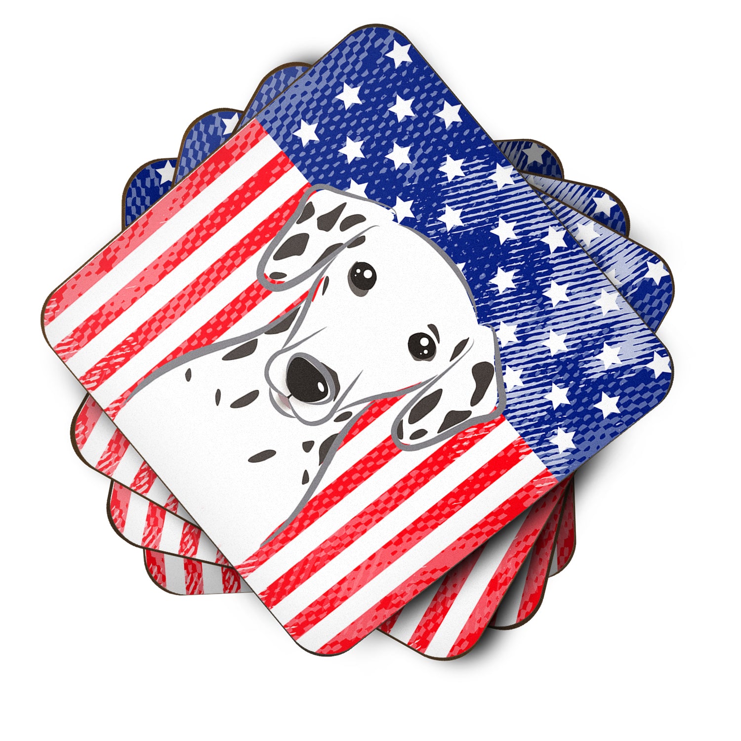 American Flag and Dalmatian Foam Coaster Set of 4 - the-store.com