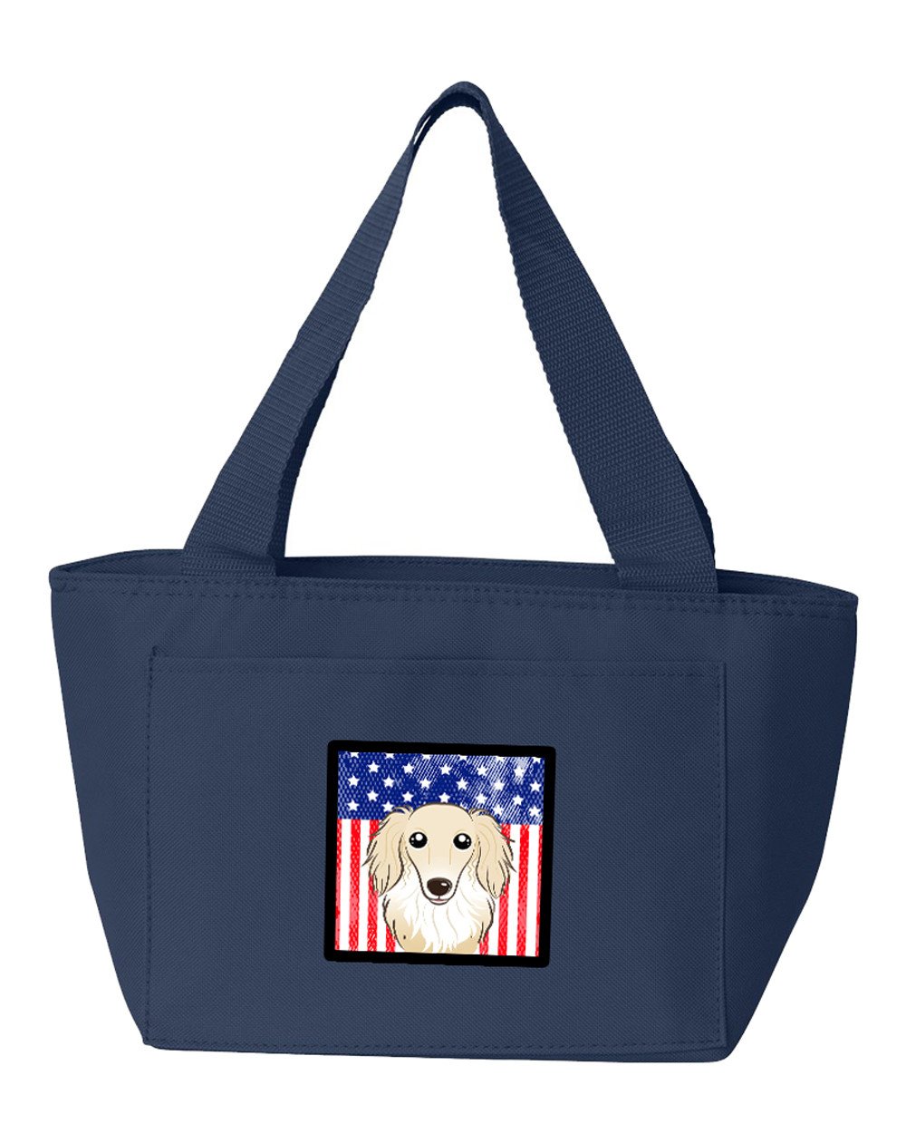 American Flag and Longhair Creme Dachshund Lunch Bag BB2142NA-8808 by Caroline&#39;s Treasures
