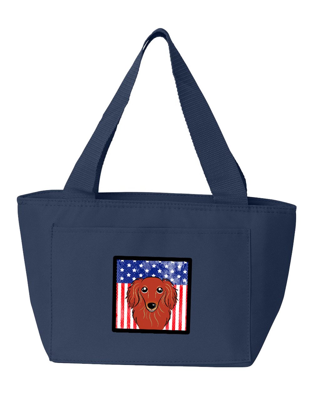 American Flag and Longhair Red Dachshund Lunch Bag BB2144NA-8808 by Caroline&#39;s Treasures