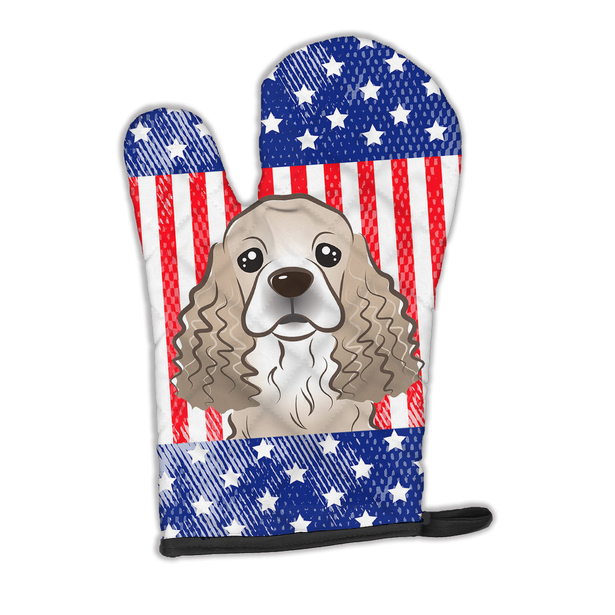 American Flag and Cocker Spaniel Oven Mitt BB2146OVMT  the-store.com.