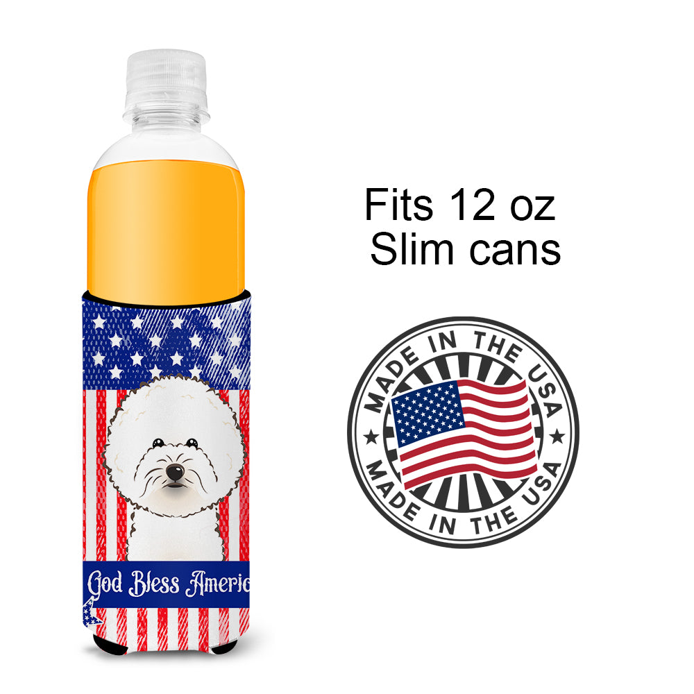 Bichon Frise  Ultra Beverage Insulator for slim cans BB2147MUK  the-store.com.
