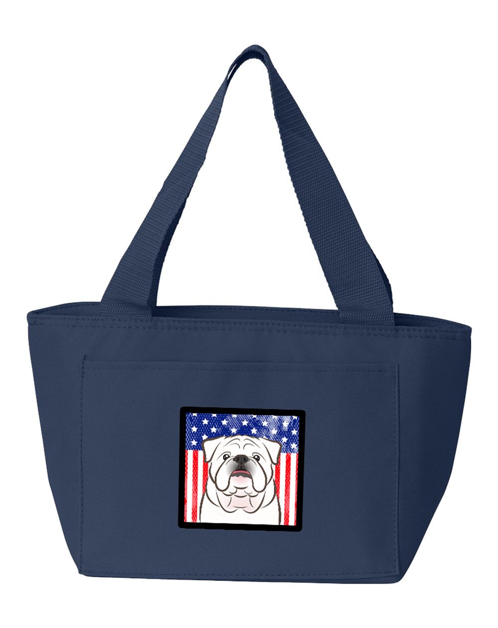 American Flag and White English Bulldog  Lunch Bag BB2150NA-8808 by Caroline&#39;s Treasures