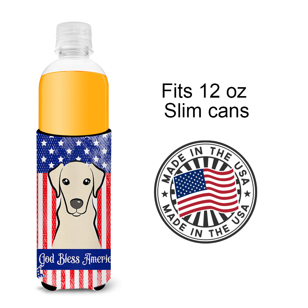 Yellow Labrador  Ultra Beverage Insulator for slim cans BB2152MUK  the-store.com.