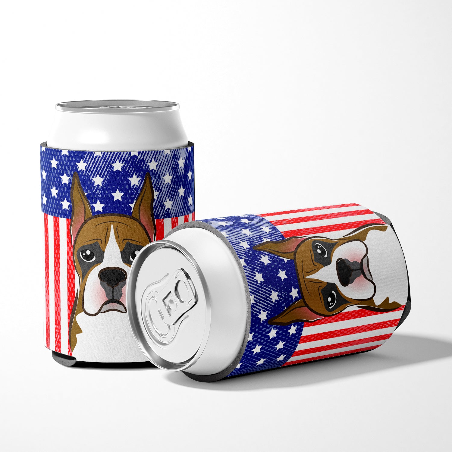 American Flag and Boxer Can or Bottle Hugger BB2153CC.