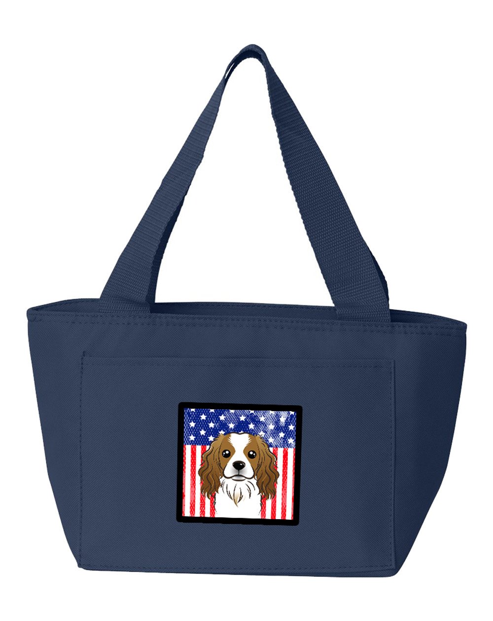 American Flag and Cavalier Spaniel Lunch Bag BB2154NA-8808 by Caroline&#39;s Treasures