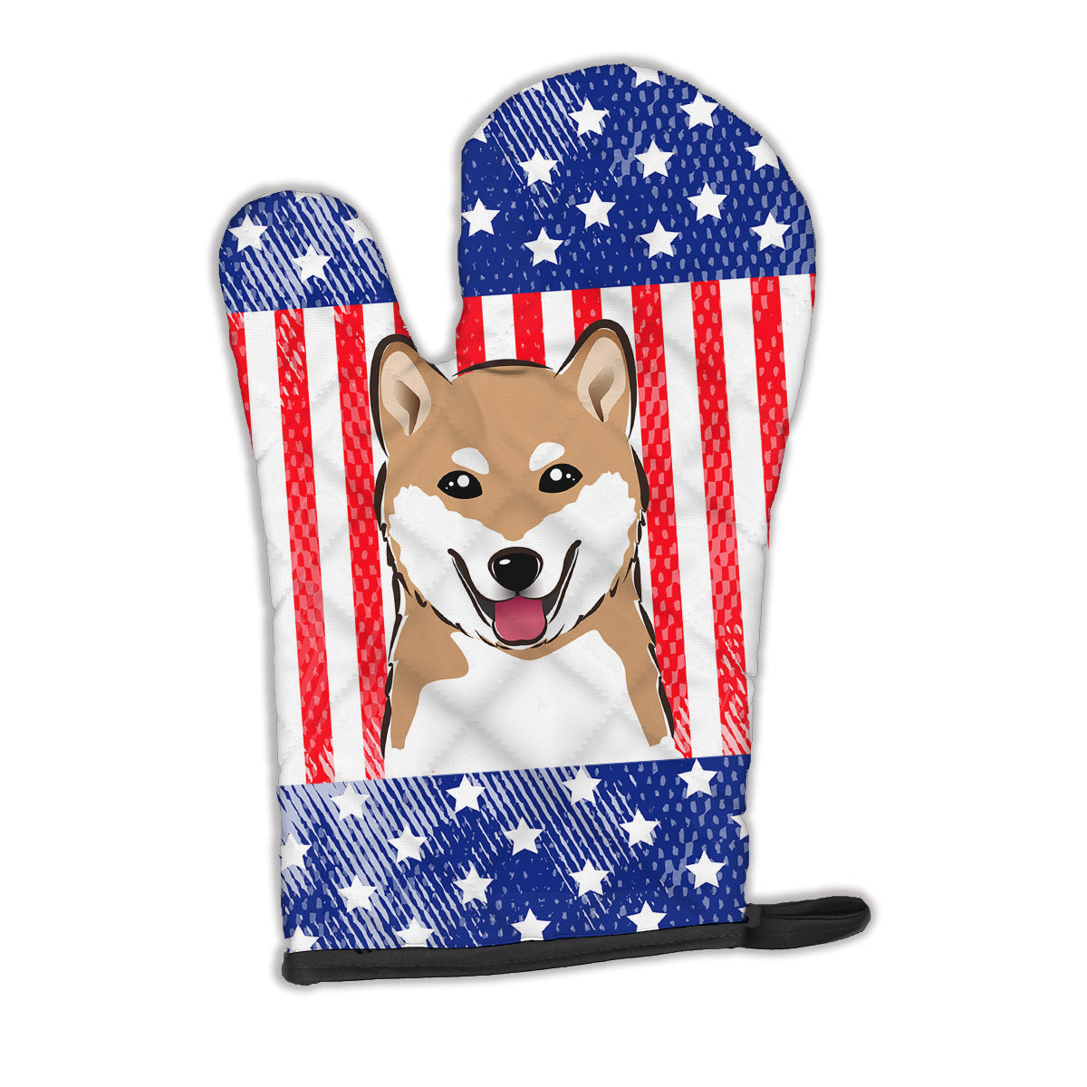 American Flag and Shiba Inu Oven Mitt BB2155OVMT  the-store.com.