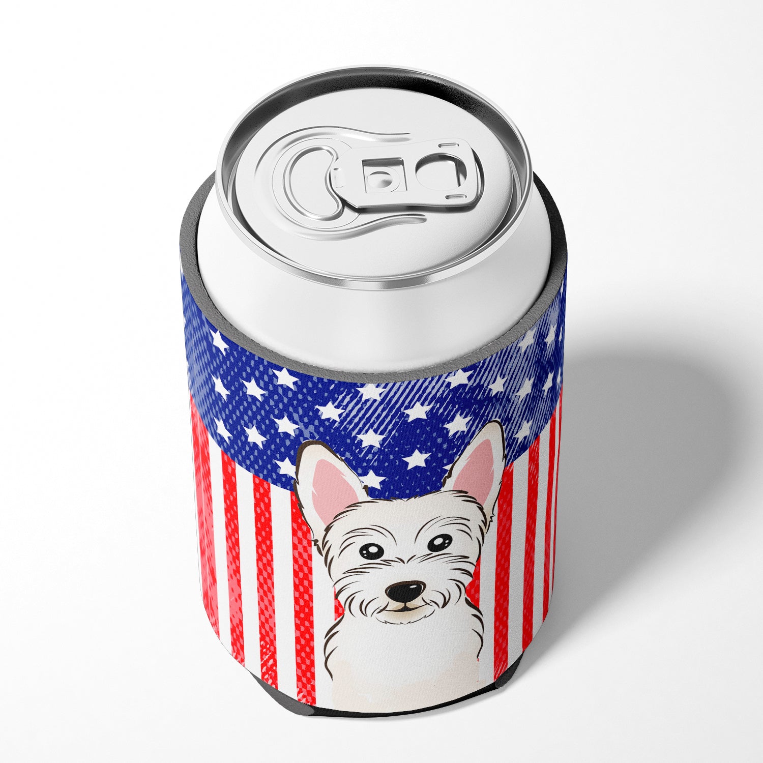 American Flag and Westie Can or Bottle Hugger BB2156CC.
