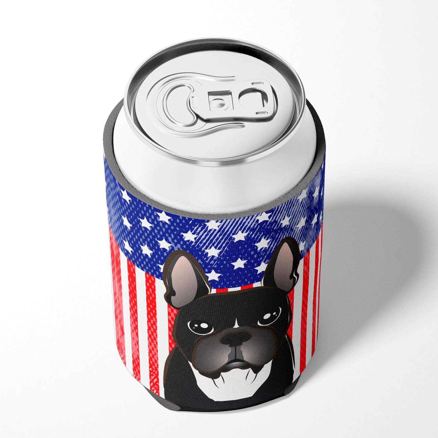 American Flag and French Bulldog Can or Bottle Hugger BB2157CC.