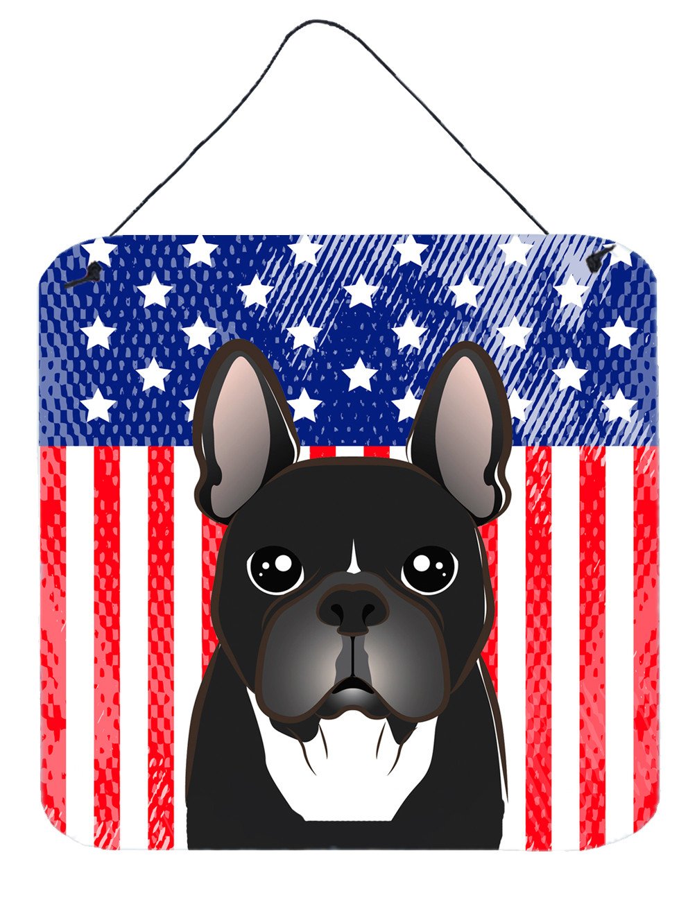 American Flag and French Bulldog Wall or Door Hanging Prints BB2157DS66 by Caroline's Treasures