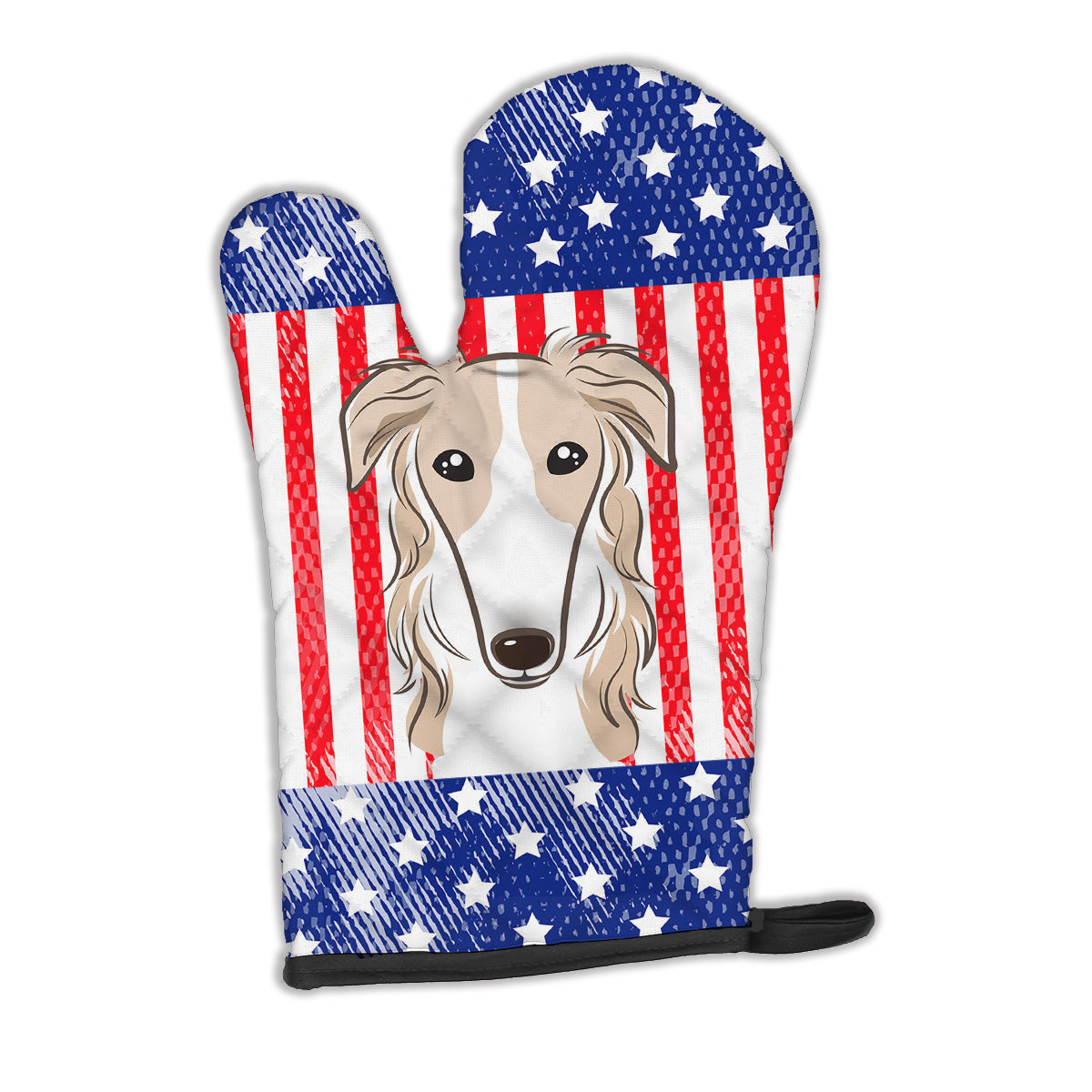 American Flag and Borzoi Oven Mitt BB2158OVMT  the-store.com.