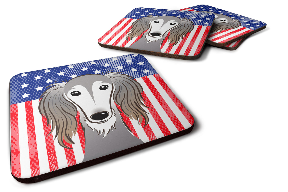 American Flag and Saluki Foam Coaster Set of 4 - the-store.com