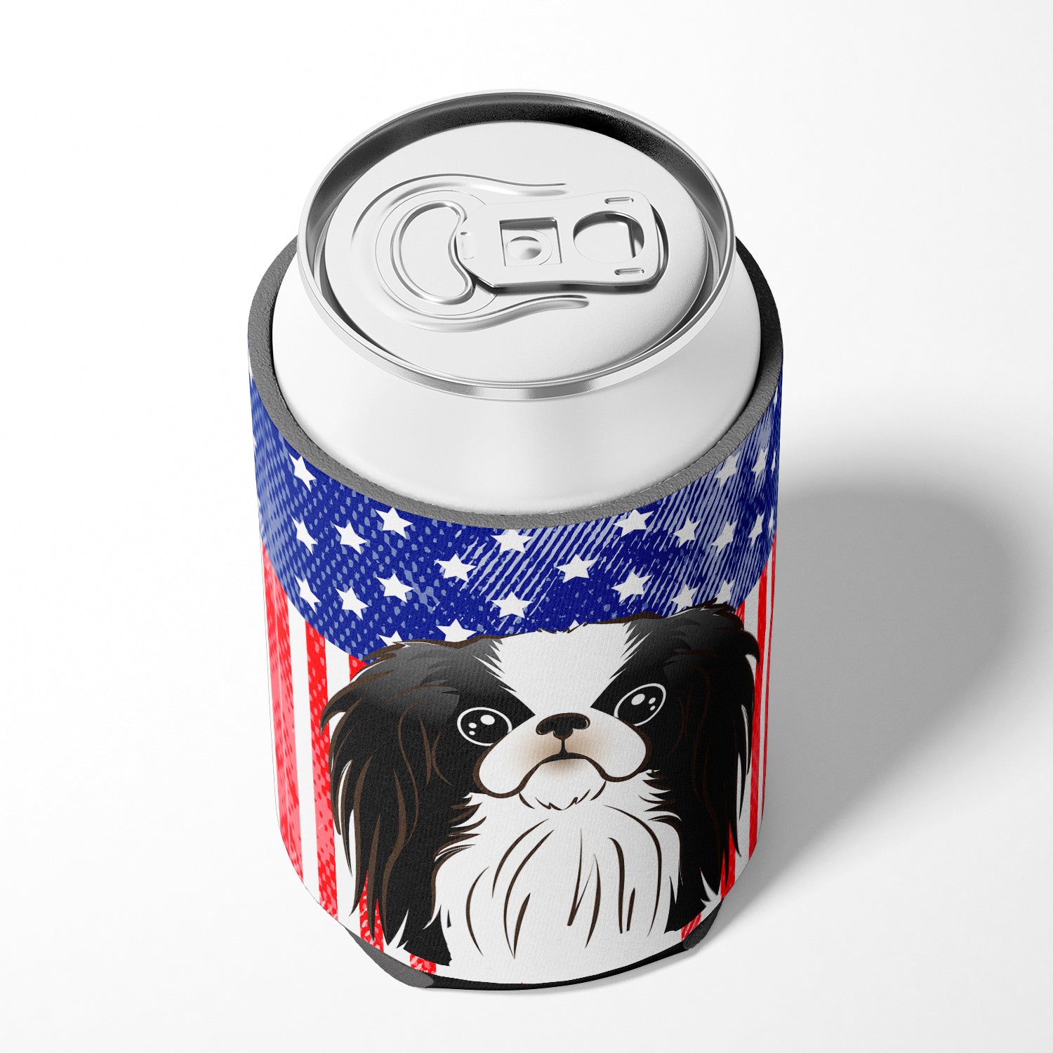 American Flag and Japanese Chin Can or Bottle Hugger BB2160CC.
