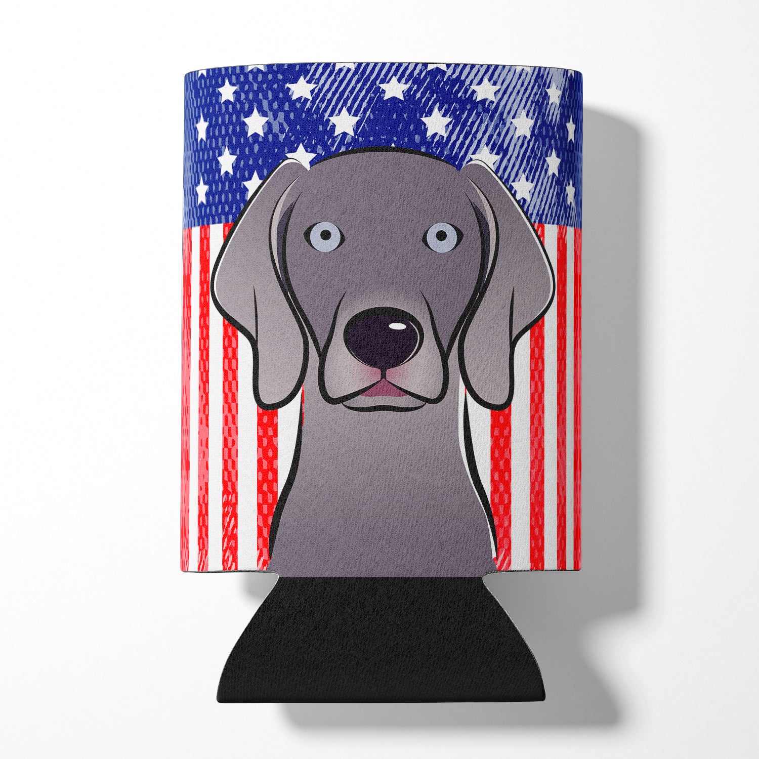 American Flag and Weimaraner Can or Bottle Hugger BB2161CC.