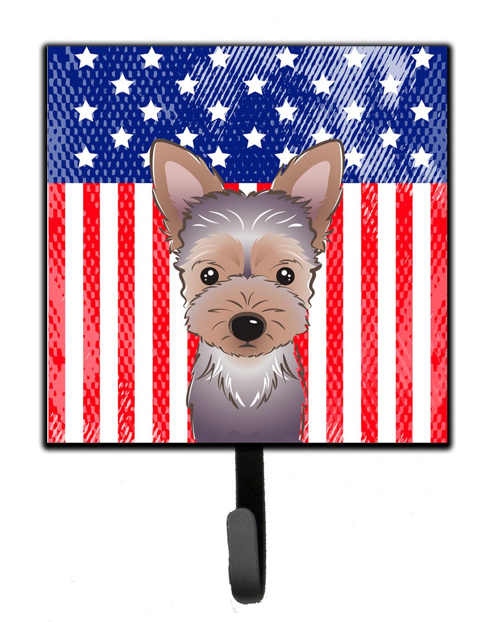 American Flag and Yorkie Puppy Leash or Key Holder BB2162SH4 by Caroline&#39;s Treasures