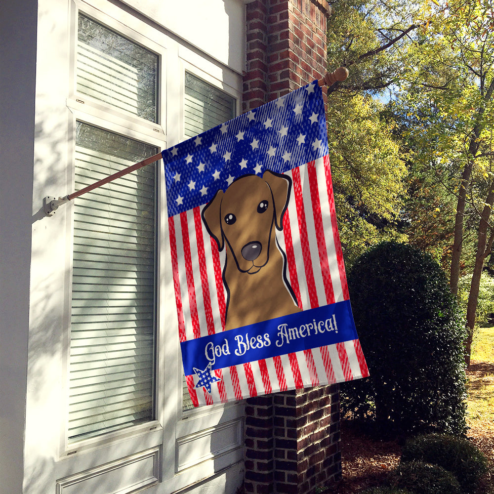 God Bless American Flag with Wirehaired Dachshund Flag Canvas House Size BB2163CHF  the-store.com.