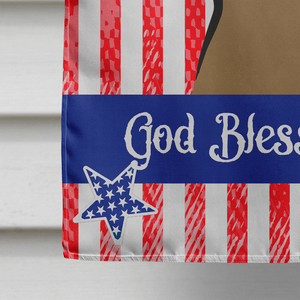 God Bless American Flag with Wirehaired Dachshund Flag Canvas House Size BB2163CHF