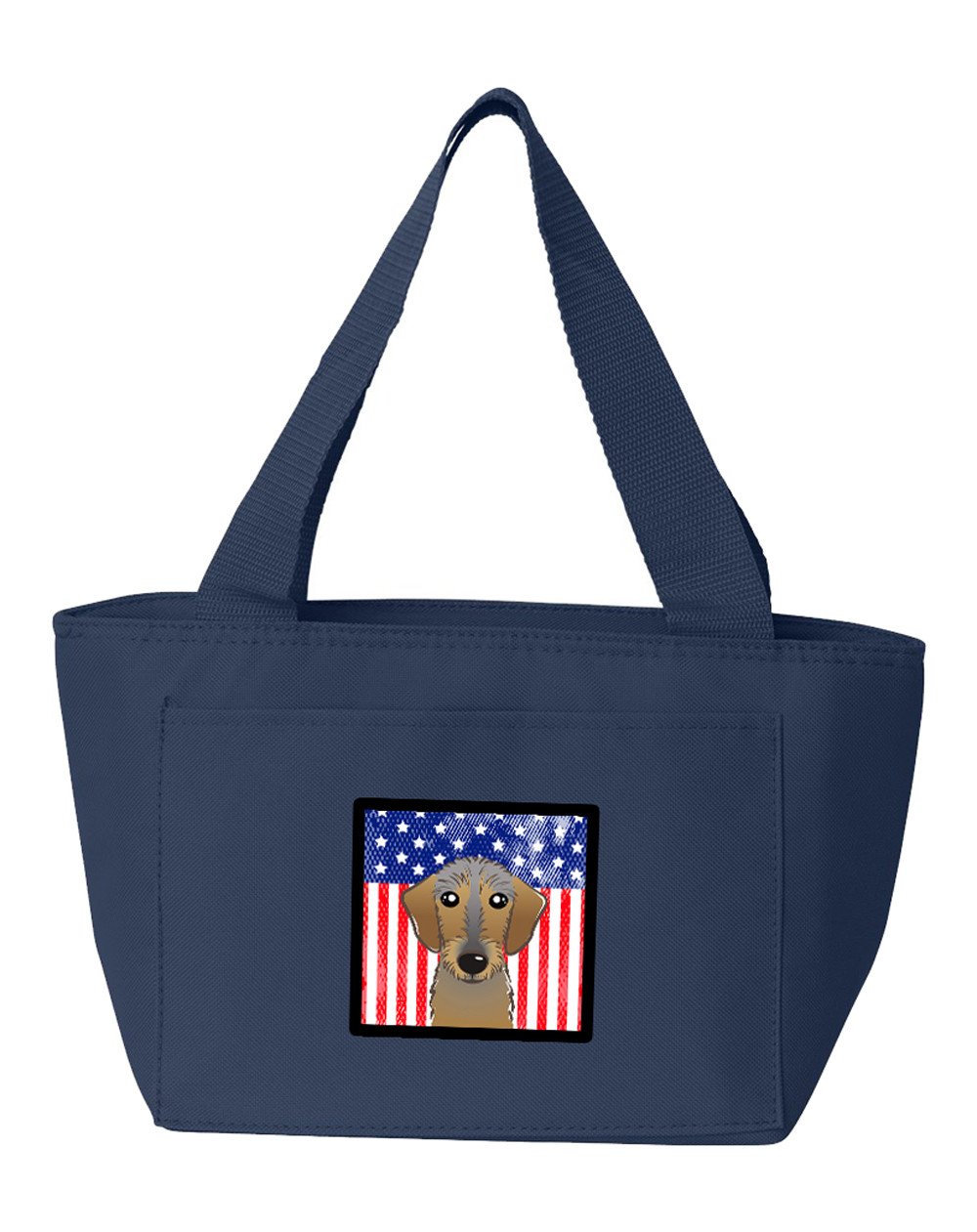 American Flag and Wirehaired Dachshund Lunch Bag BB2163NA-8808 by Caroline&#39;s Treasures